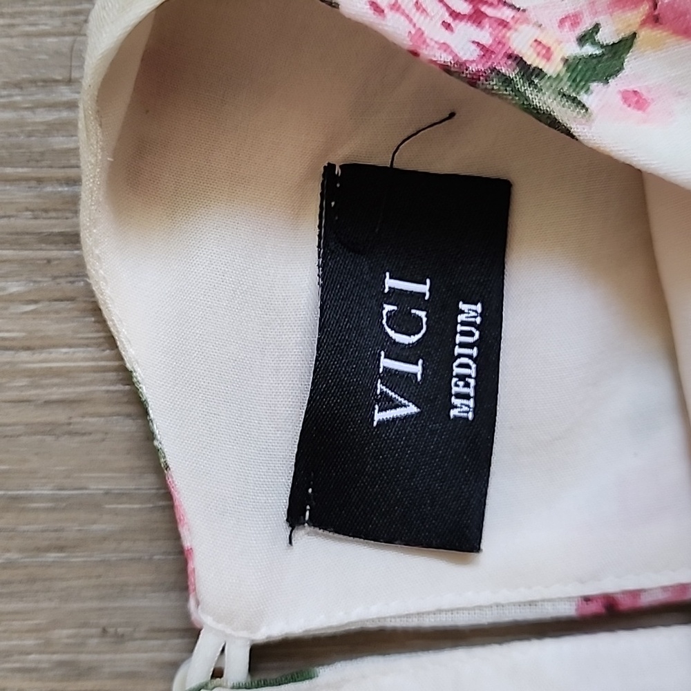 Vici Floral Mini Dress - White and Pink - Picture 5 of 13